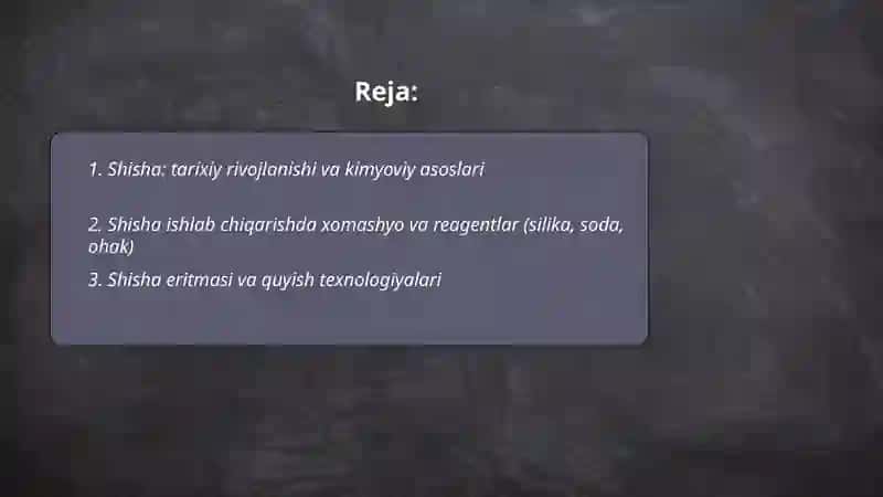 Kimyo yangi yuksalish bosqichini belgilagan moddalar va materiallar 2