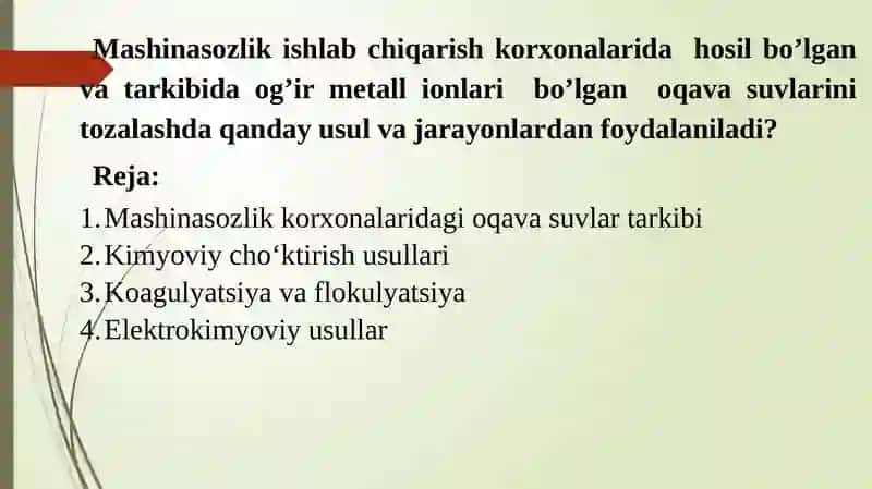 Elektr texnikasi, elektr mexanikasi, elektr texnologiyasi yo'nalishi 2