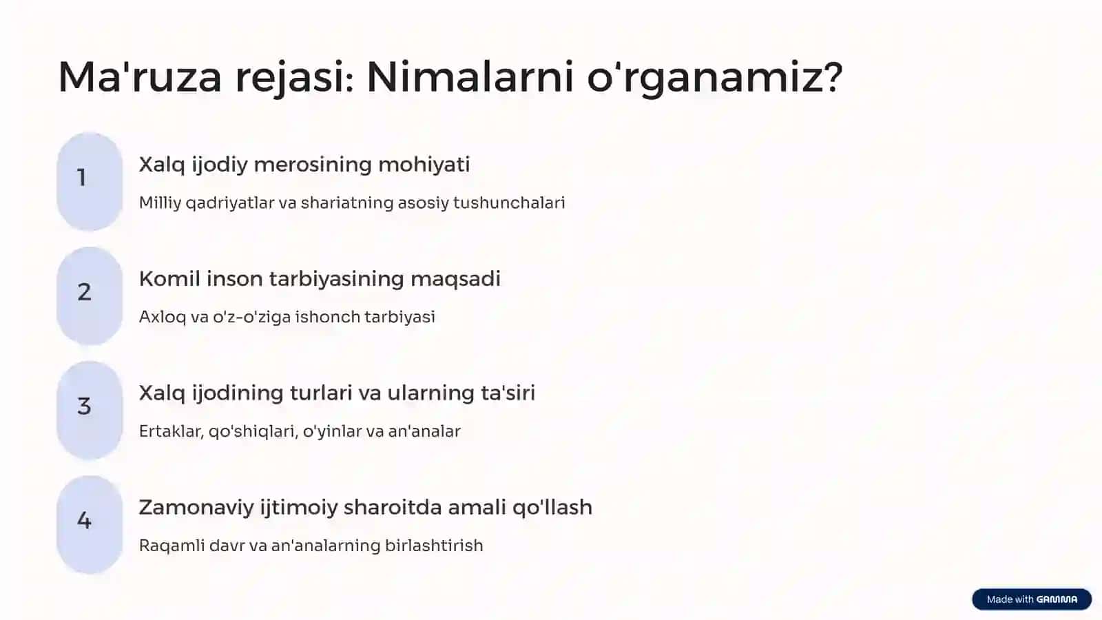 Komil inson tarbiyasida xalq ijodiy merosining tutgan oʻrni 2