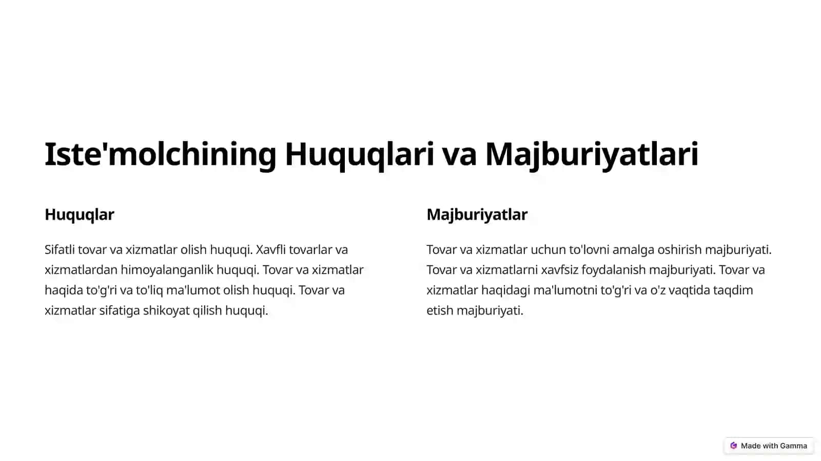 Iste'molchilar Huquqlari: Qonun va Ahamiyati 2