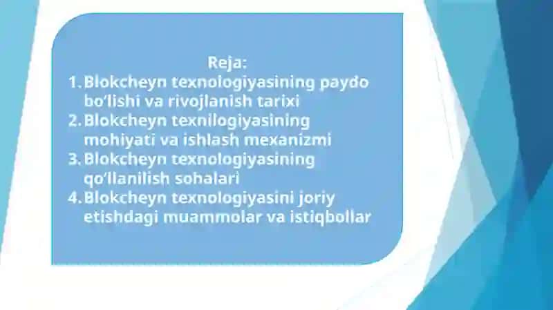 Har xil faoliyat sohalarida blokcheyn texnologiyasidan foydalanish xususiyatlari 2