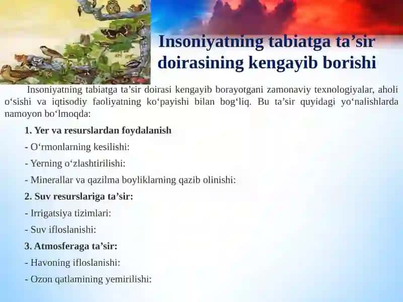 INSONNI ATROF-MUHITGA TA’SIRI VA TABIATNI MUHOFAZAQILIShZARURIYaTI 2