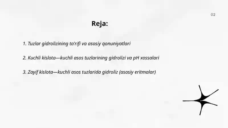 Tuzlar gidrolizi 2