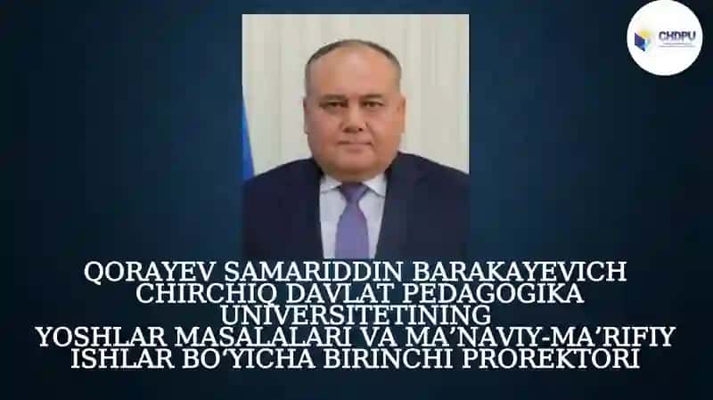 MUHAMEDOV GAFURDJAN ISRAILOVICHChirchiqdavlatpedagogikauniversitetirektori 2