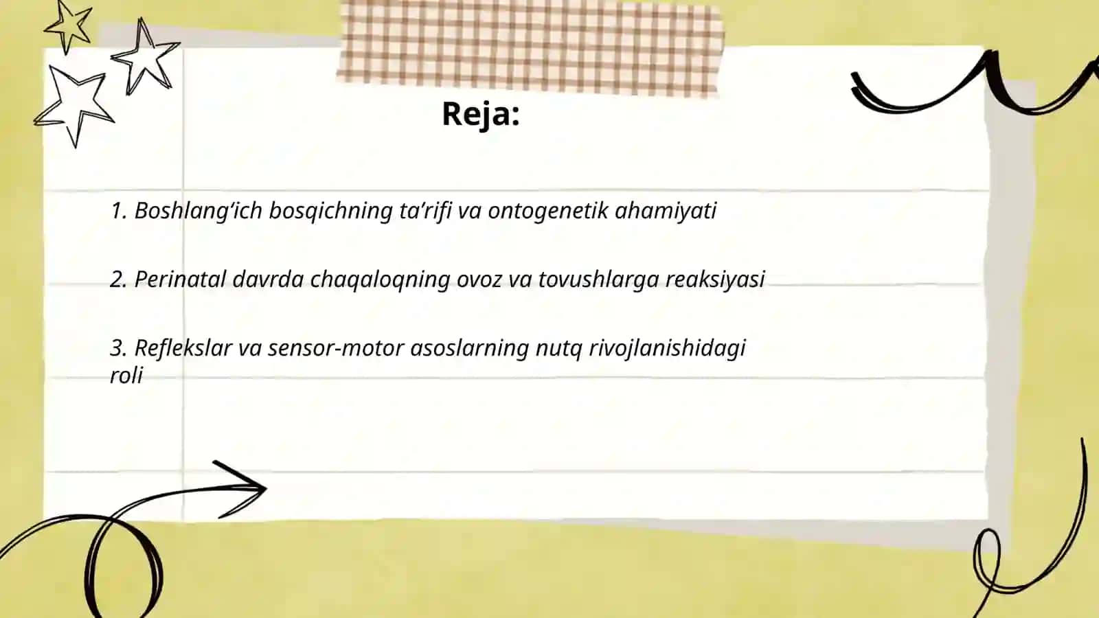 Nutqning ontogenezda rivojlanishining boshlangʻich bosqichi 2