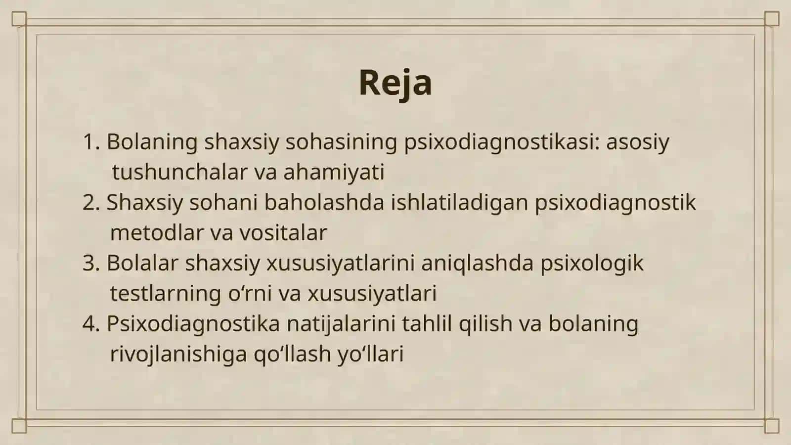 BOLANING SHAXSIY SOHASINING PSIXODIAGNOSTIKASI 2