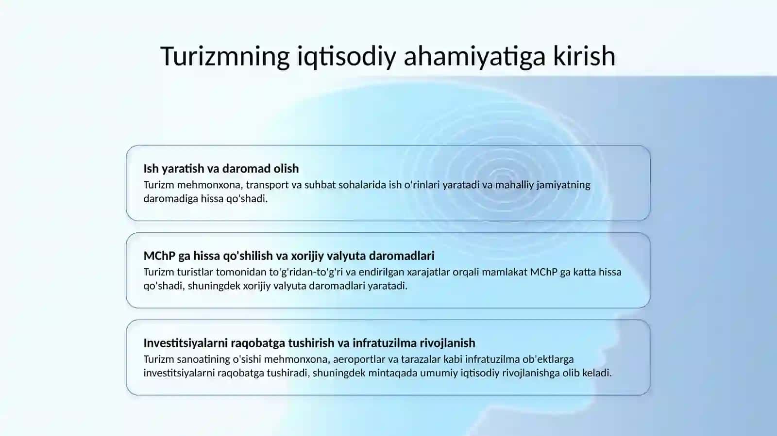 Turizmning iqtisodiy ahamiyatini oshirishda turoperatorlarning o'rni 2