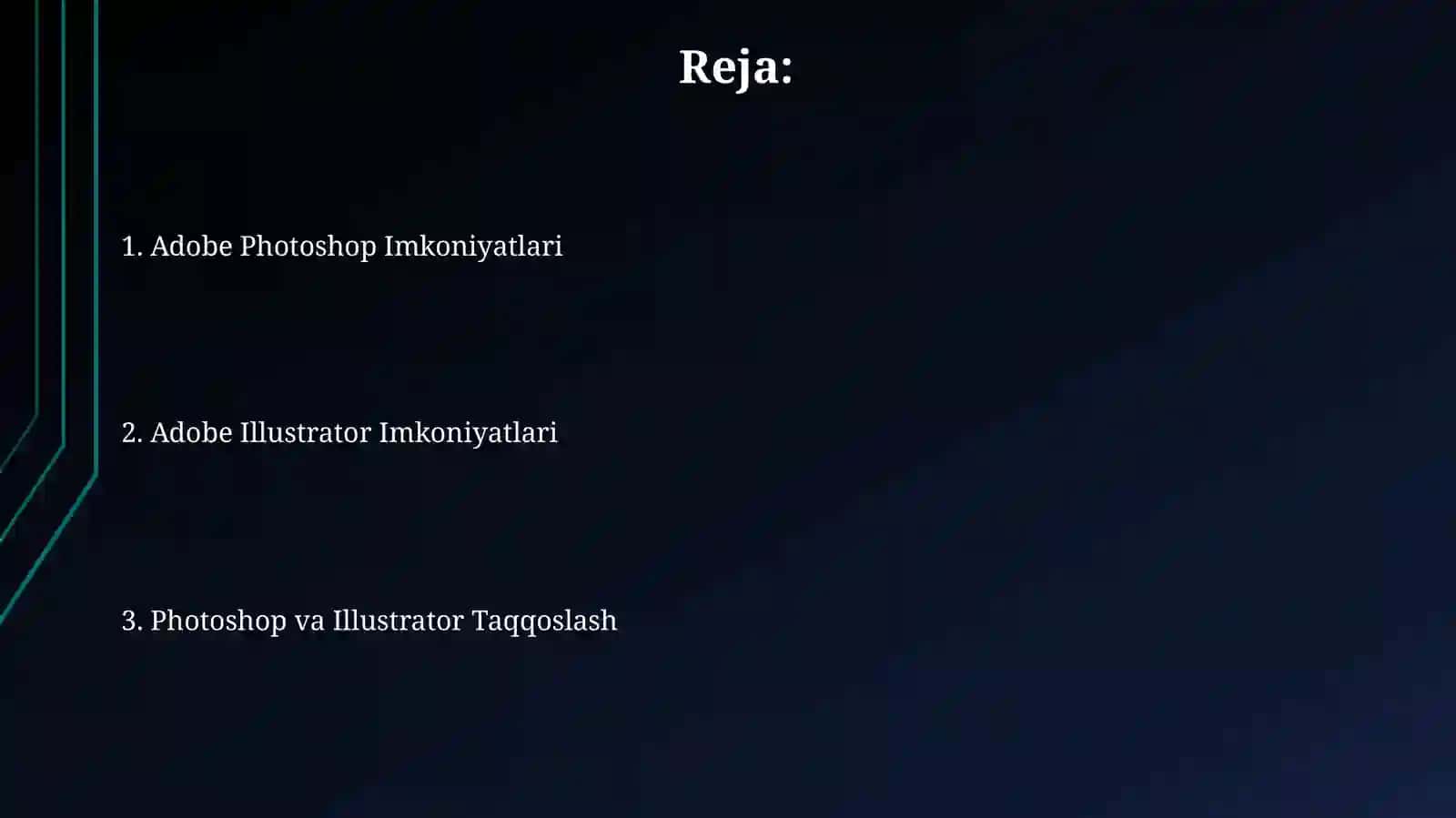 Grafik muharrirlar: Adobe Photoshop va Illustrator imkoniyatlari 2