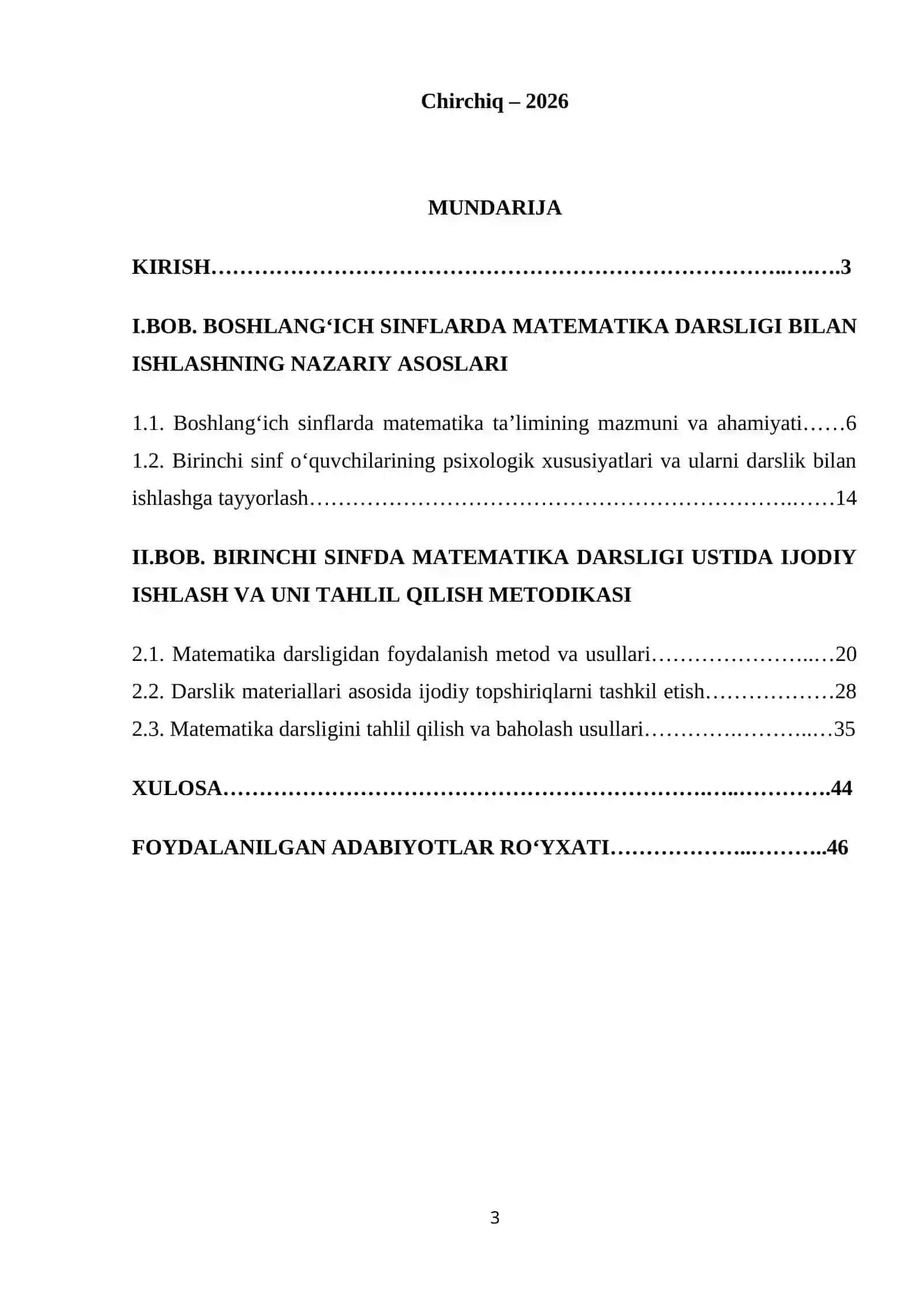 Birinchi sinfda matematika darsligi ustida ijodiy ishlash, darslik tahlilini amalga oshirish metodikasi 2