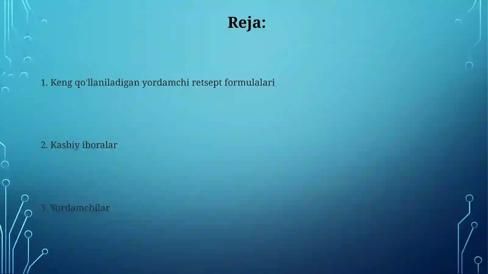 Koʻmakchilar.Kengfoydalaniladigankoʻmakchiliretsepturaformulirovkalarivakasbiyiboralar 2