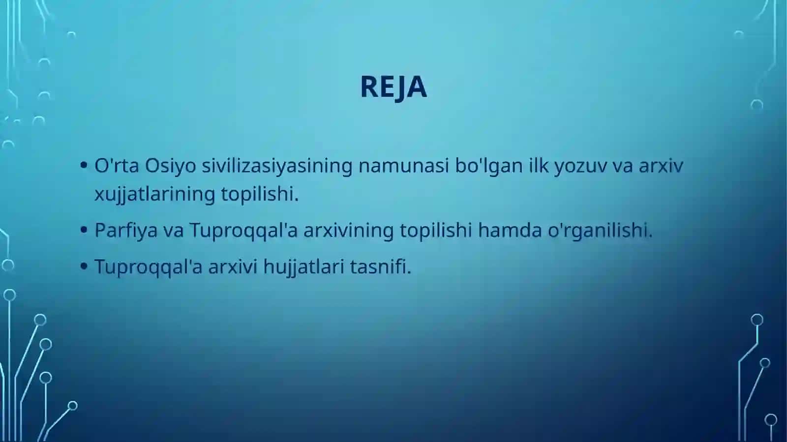 O'rta Osiyo sivilizatsiyasining namunasi bo'lgan ilk yozuv va arxiv hujjatlarining topilishi 2