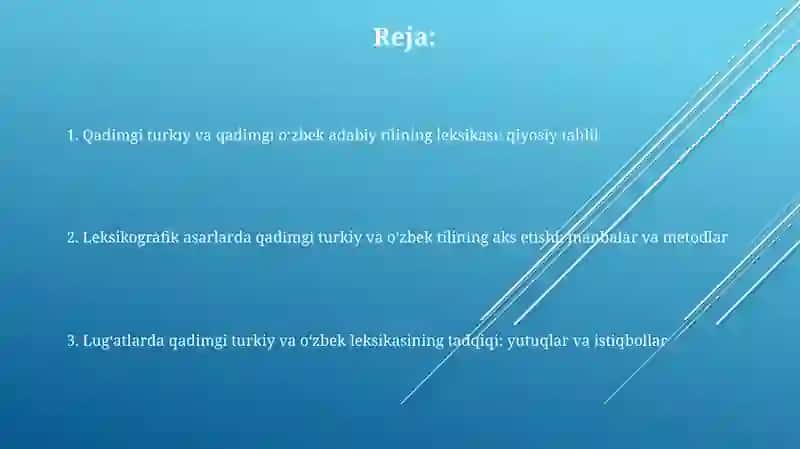 Eski turkiy tilva eskiòzbek adabiy tili sòz boyligining leksikografik asarlarda aks etishi 2