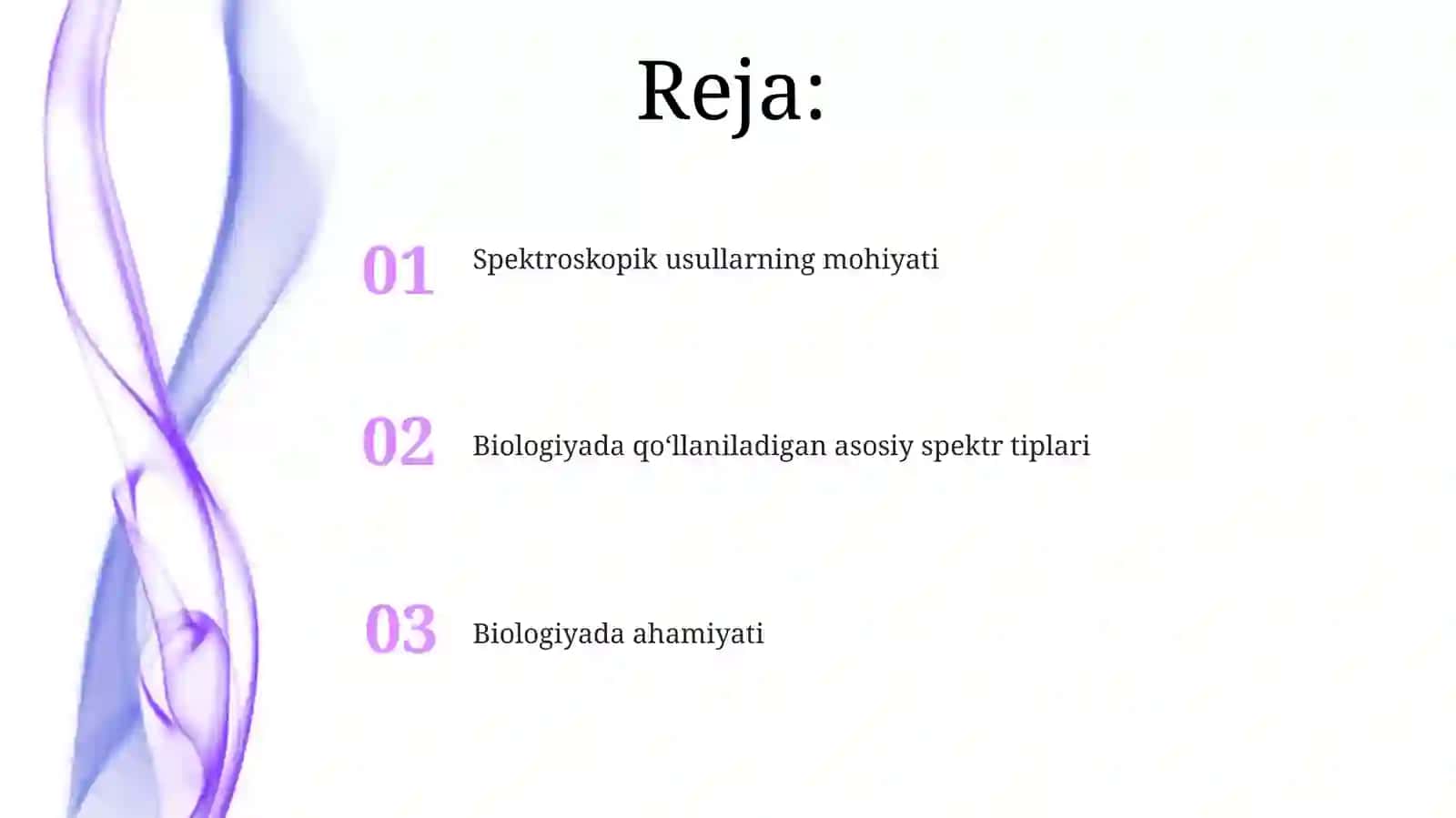 Spektroskopik usullar Biologiyada 2