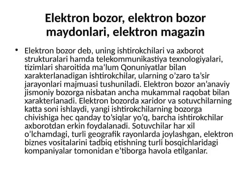 Elektron bozor 2