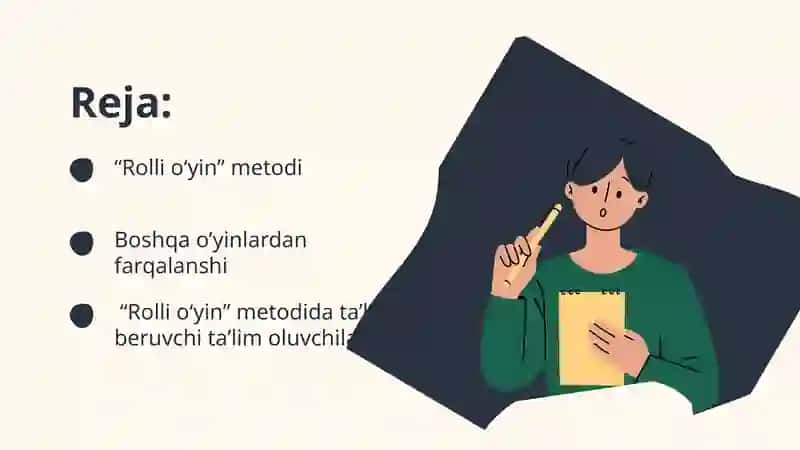 “Rolli o‘yin” metodi 2