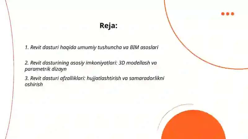 Revit dasturi 2