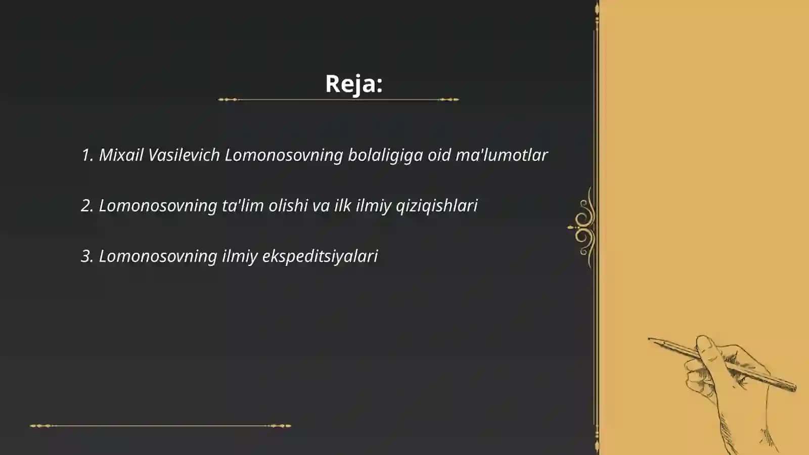 M.V.Lomonos ovning hayoti va ilmiy faoliyati. A.L. Lavuazyening antiflogistik nazariyasi 2