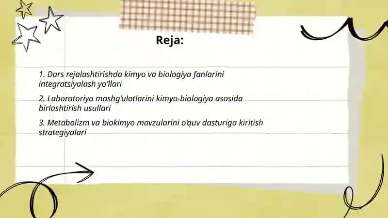 Biologiyani o‘qitishda kimyo fani bilan fanlararo bog‘lanishni amalga oshirish yo‘llari 2
