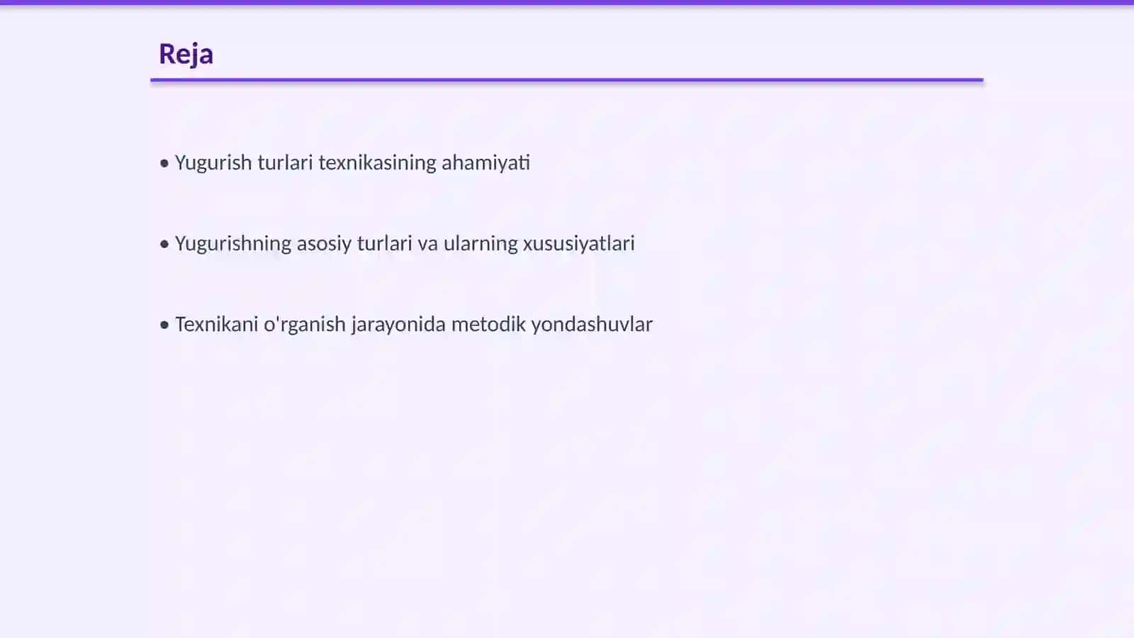 Yugurish turlari texnikasini organish metodikasi 2