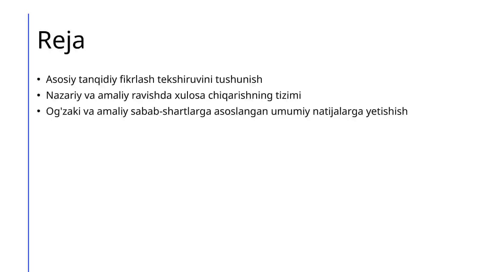 Xulosa chiqarishning umumiy mantiqiy tavsifi 2