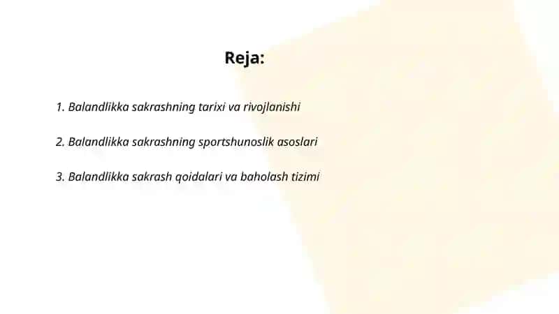Yengil atletika uni òqitish 2