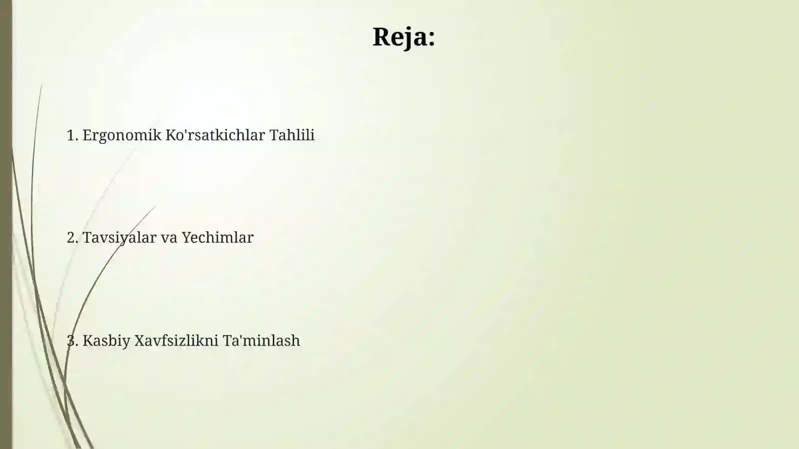 Psixofiziologik omillarni tahlil qilish 2