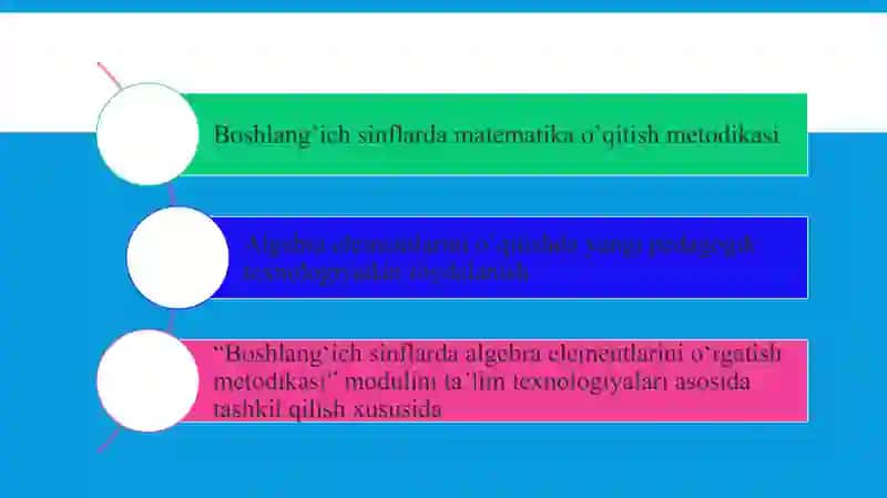 Boshlang’ich sinfda matematika o’qitishda algebra elementlarni o’rgatish metodikasi 2