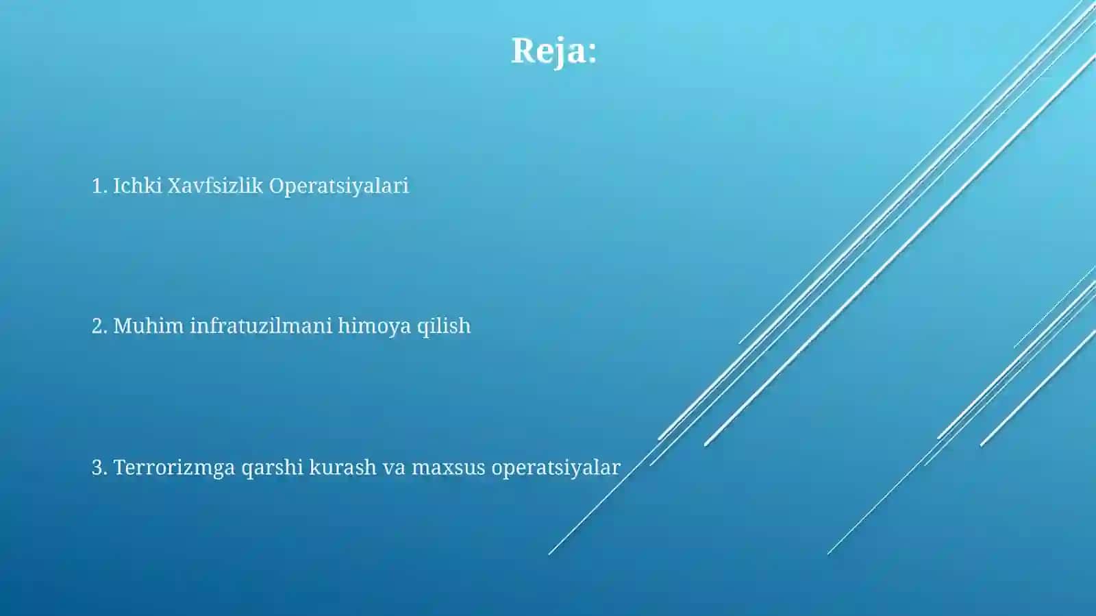O'zbekiston Respublikasi Milliy Gvardiyasi vakolatlari va faoliyatining asosiy yo'nalishlari 2