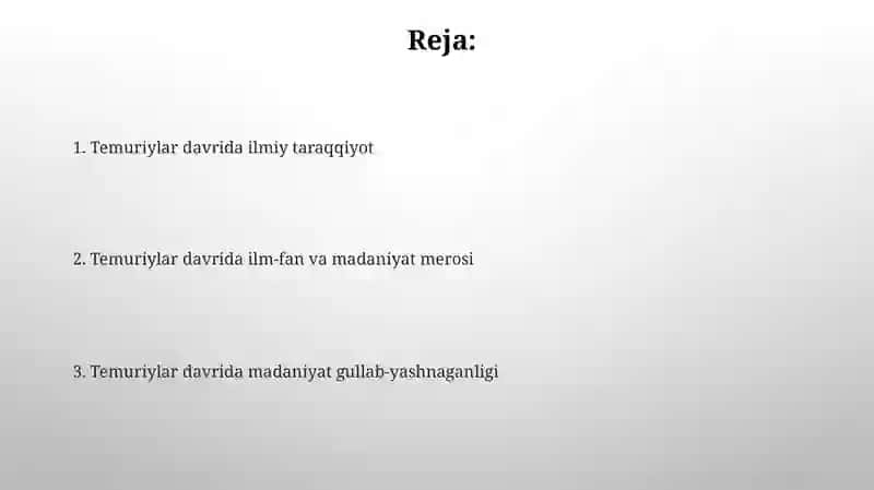 Timuriylar davridagi ilm-fan madaniyati 2