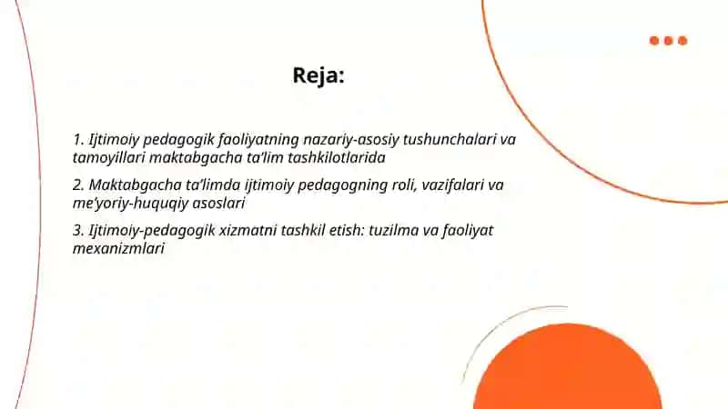 Maktabgacha taʼlimda tashkilotlarda ijtimoiy pedagogik faoliyatni tashkil qilish 2