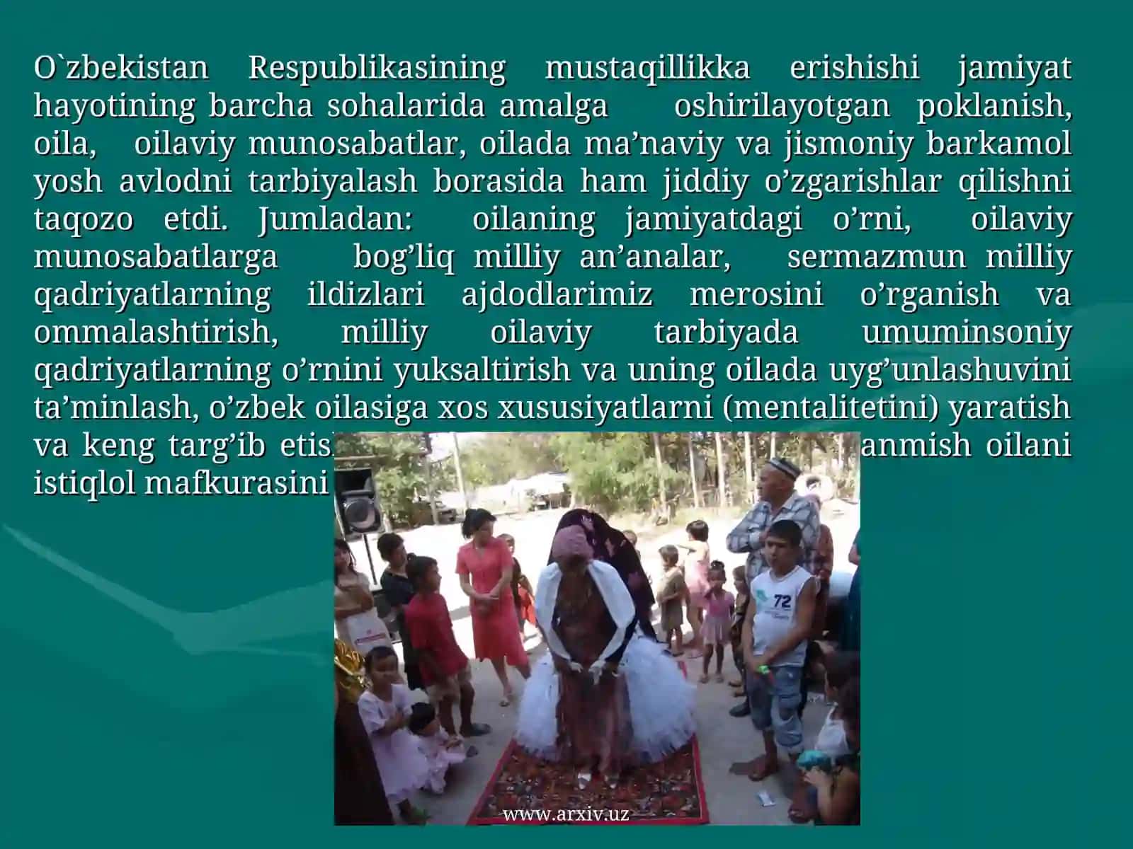 Tarbiya darslarida milliy qadryatlar, urf-odat marosimlarini o’rganish milliy qadryatlarning shaxs kamoliga ta’siri 2