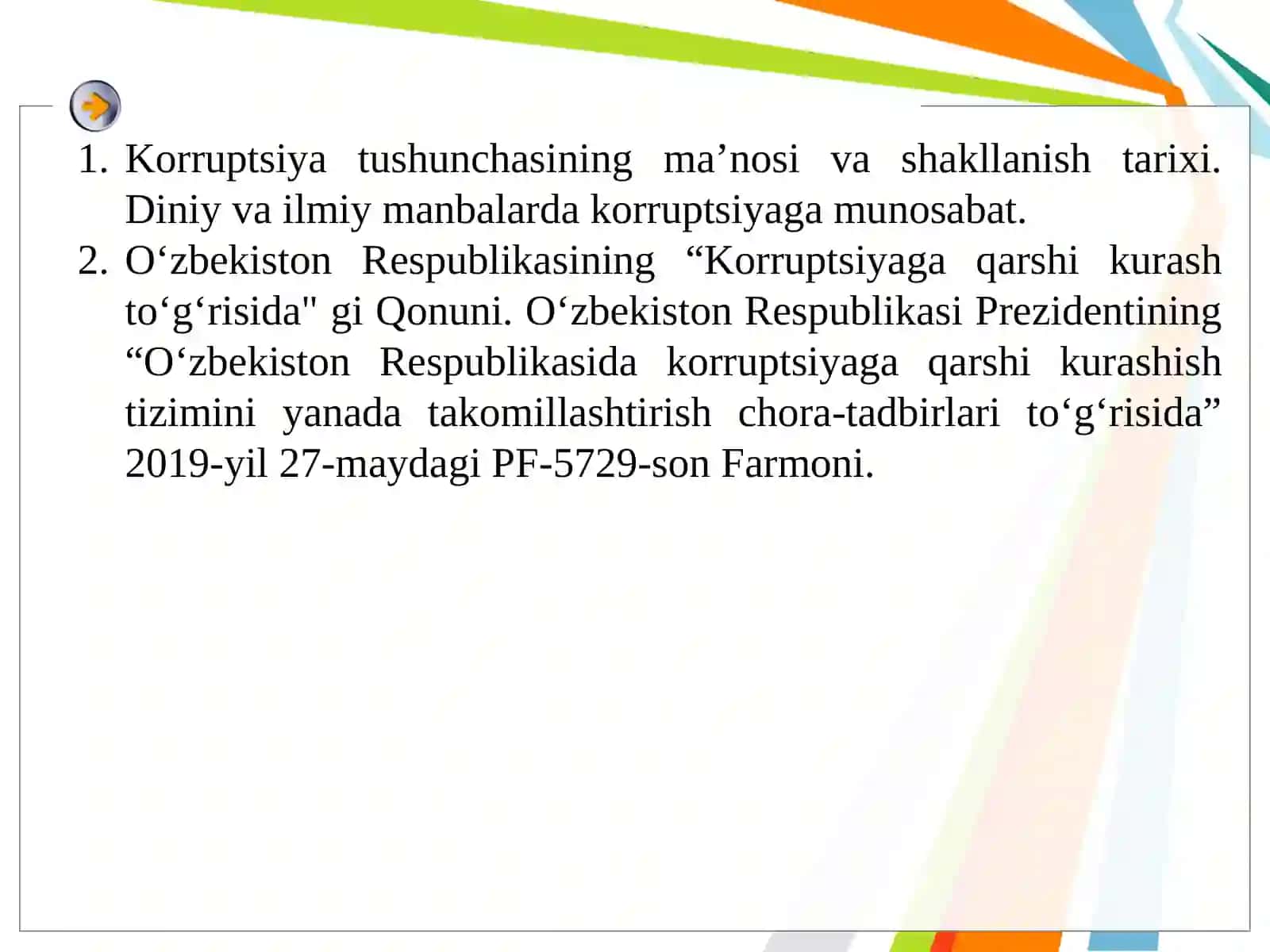 Korruptsiyaga qarshi kurash 2