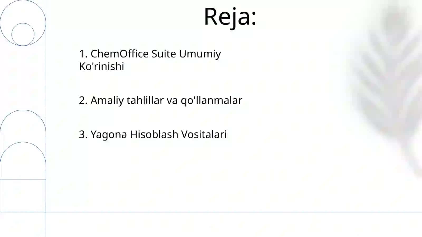 ChemOffice dastur misolida zamonaviy jamlangan hisob dasturlari bilan ishlash 2