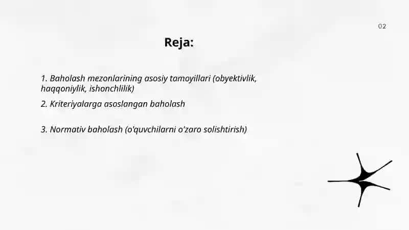 Baholash mezonlari 2