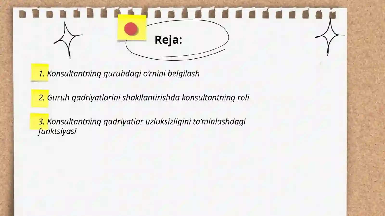 Konsultantning guruh qadriyatlariga ta’siri 2