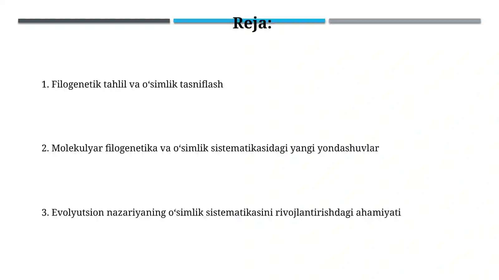 Evolyutsion nazariyaning o‘simliklar sistematikasi rivojlanishidagi ahamiyati 2