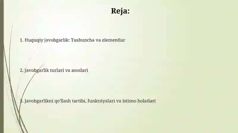 Huquqiy javobgarlik va turlari 2