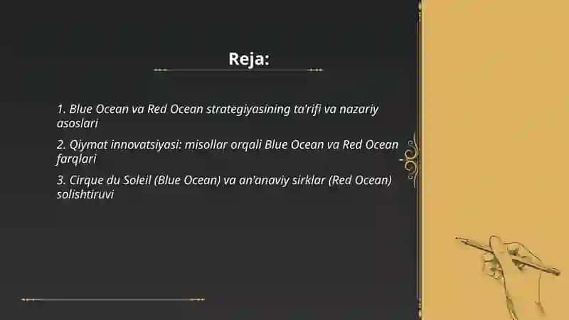 Blue Ocean vs Red Ocean strategiyasi:misollar orqali farqlarning tahlili 2