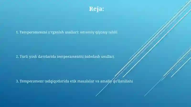 Shaxs temperamentini o'rganish metodlari 2