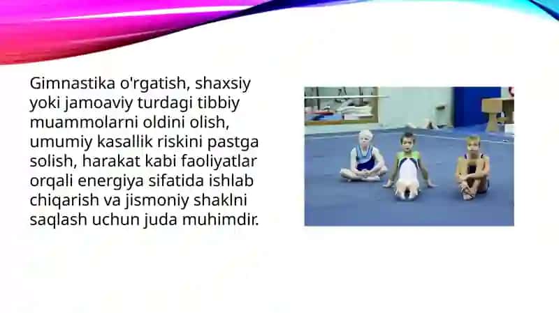 Bog'cha bolalarini jismoniy rivojlanishida gimnastika mashiqlarining samaradorligi 2