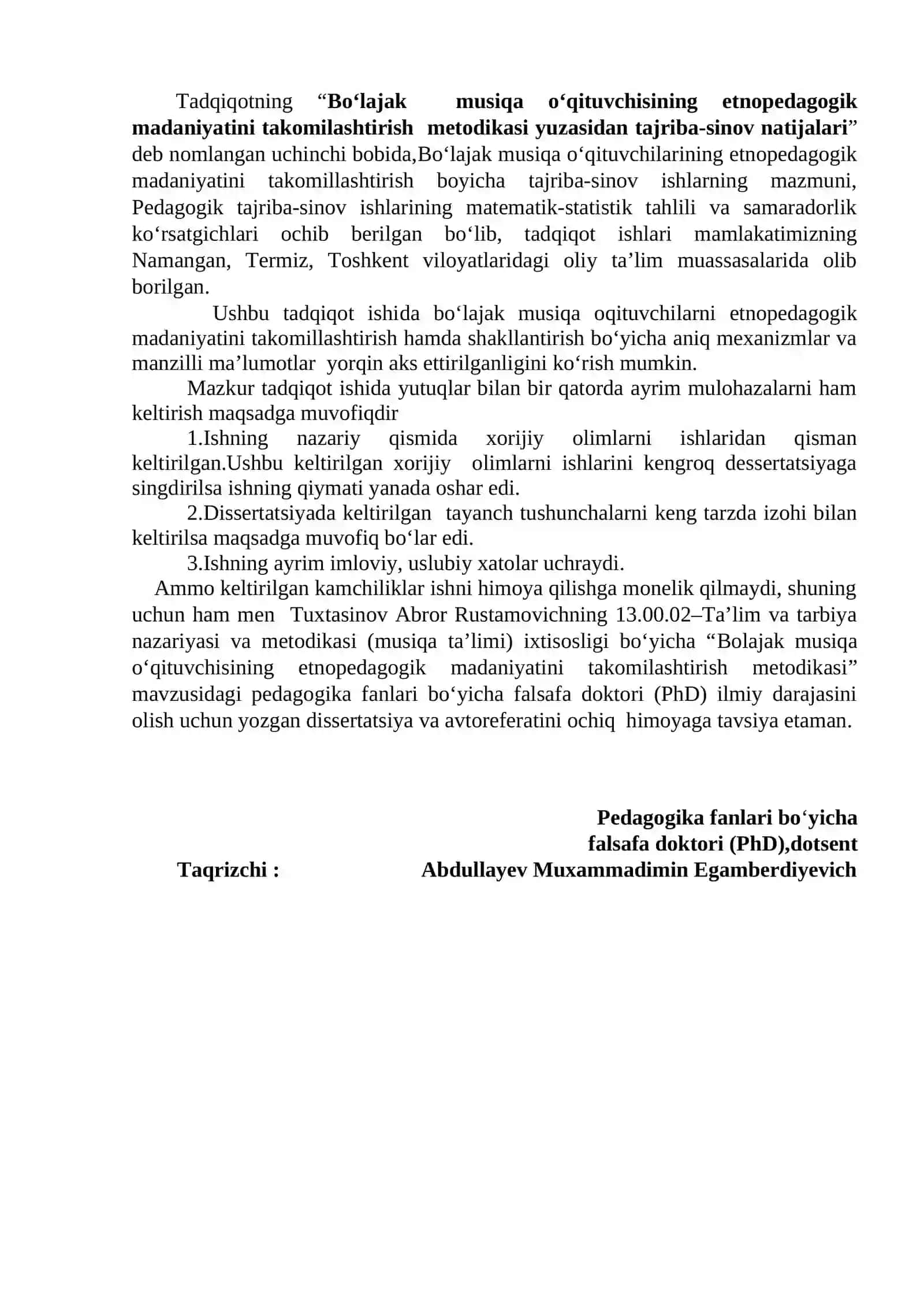 Bo‘lajak musiqa o‘qituvchisining etnopedagogik madaniyatini takomillashtirish metodikasi 2