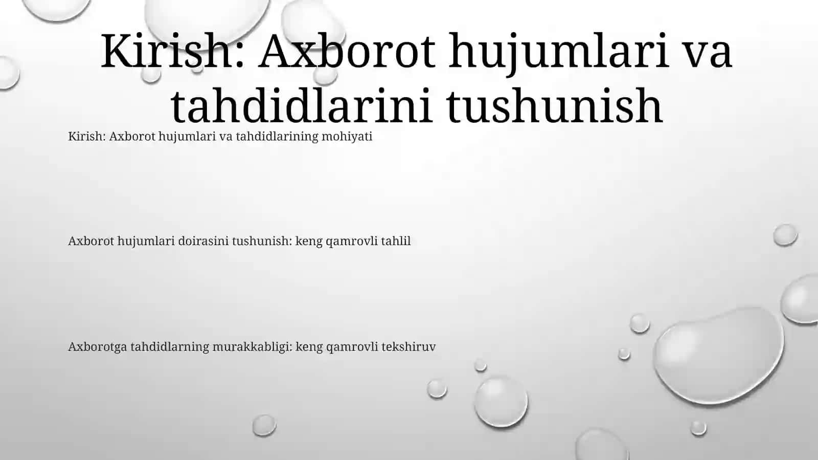 Axborot Xurujlari Va Tahdidlari 2
