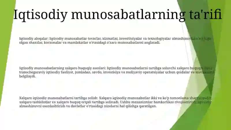 Iqtisodiy Munosabatlarni Xalqaro-Huquqiy Tartibga Solish 2
