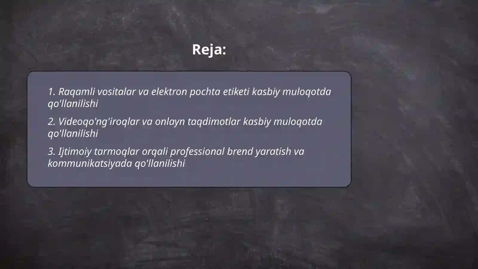 Raqamli vositalar va kasbiy muloqotda qo'llanilishi 2