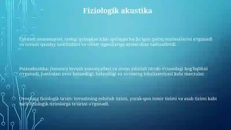 Eshitish Biyofizikasi Elementlari 2