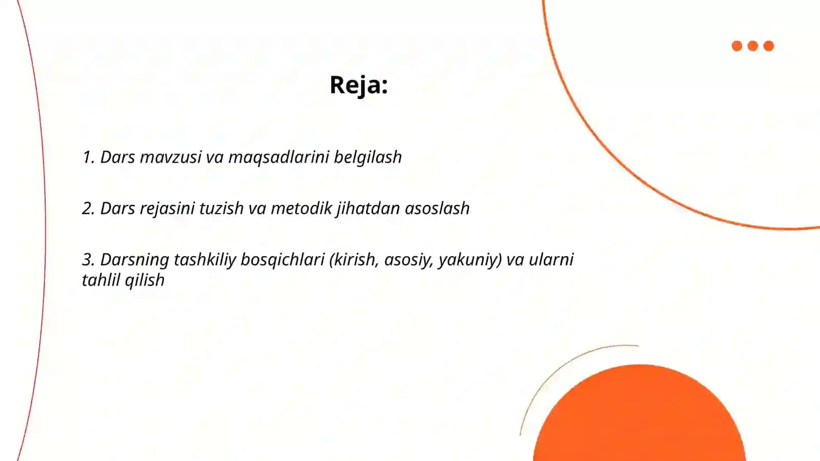 Dars oʻtish va uni metodik jihatdan tahlil qilish 2