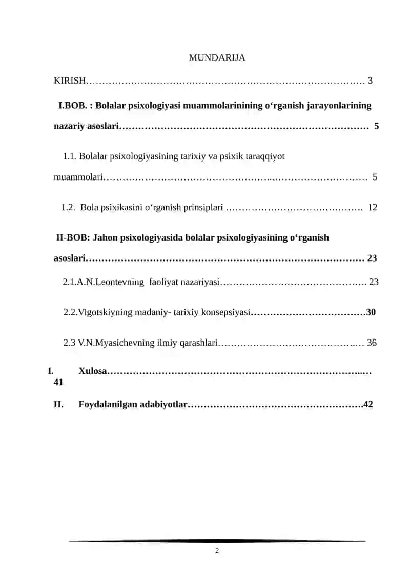 Bolalar psixologiyasi va pedagogikasi 2