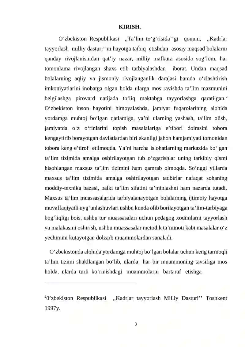 RIVOJLANISHIDA MUJASSAM NUQSONGA EGA BOLALAR GURUHLARI 2