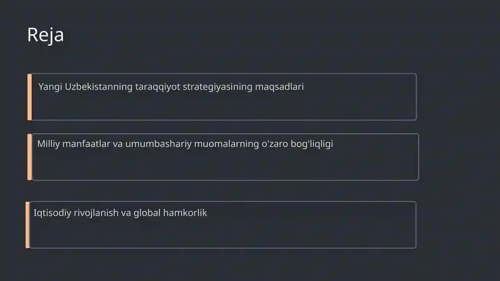 Yangi Uzbekistaning taraqqiyot strategiyasi 2