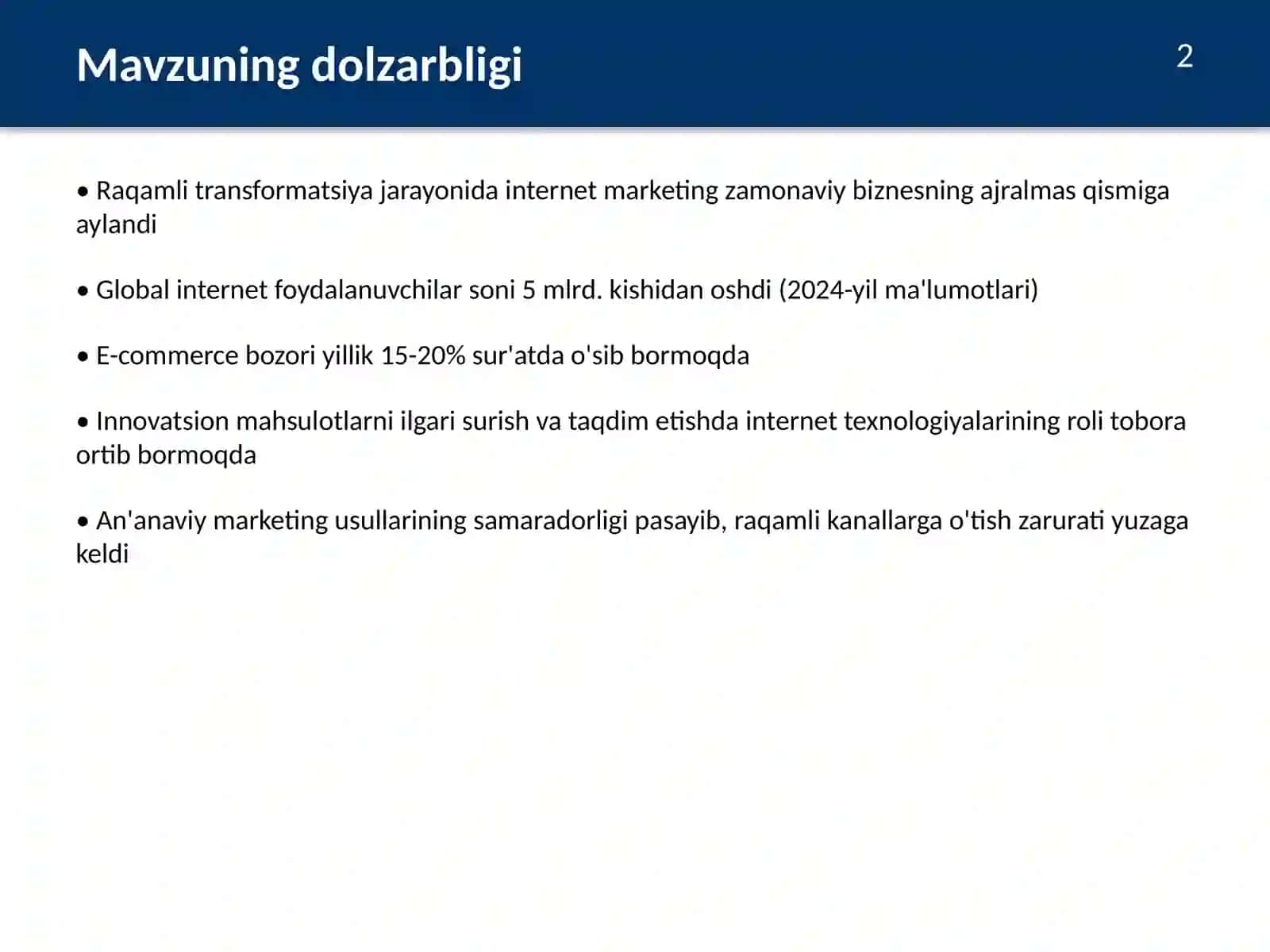 INTERNET MARKETINGNING KONSEPTUAL STRATEGIK RIVOJLANISH JIHATLARI 2